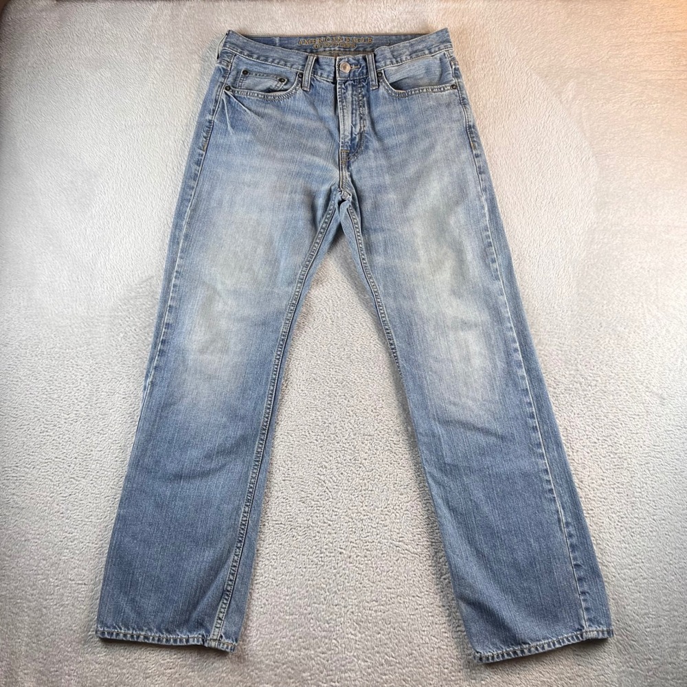 American Eagle Outfitters Mens Classic Bootcut Jeans Light Wash 30x32 (32x30)